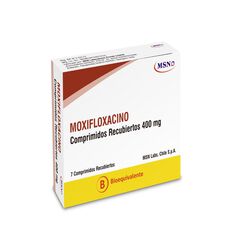 Moxifloxacino 400 mg x 7 Comprimidos Recubiertos HOSPIFARMA CHILE LTD