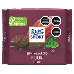 Chocolate Ritter Sport Semi Amargo Cacao 100 g