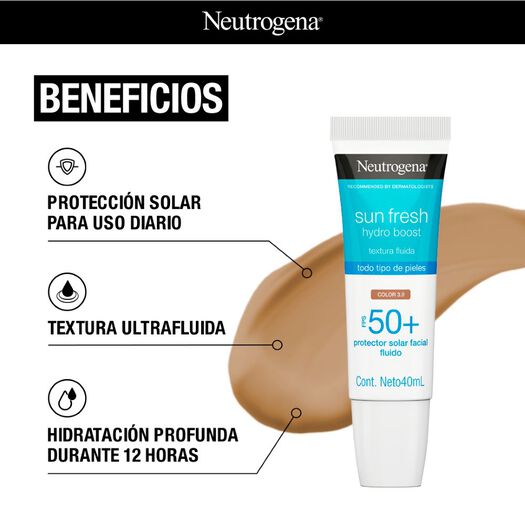 Protector Solar Neutrogena Hydro Boost Tono Medio Fps50 40ml, , large image number 2