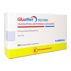 Gluamet 50 mg/1000 mg x 60 Comprimidos Recubiertos