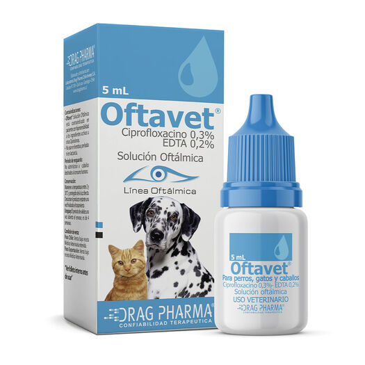 Vet. Oftavet x 5 ml Solución Oftálmica para Perros y Gatos, , large image number 0