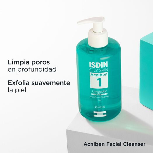 ISDIN Limpiador Gel Matificante 400 ml  Acniben, , large image number 2