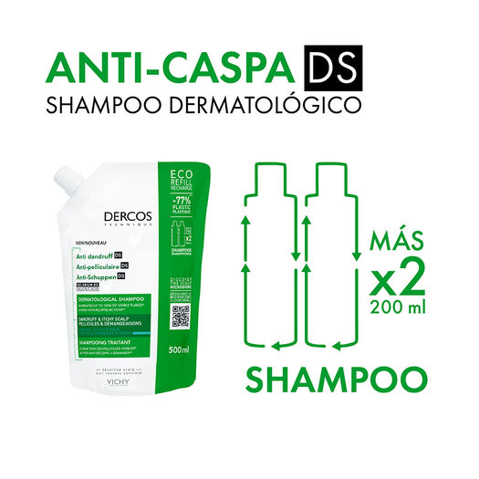 Shampoo Dercos Anti-Caspa DS ECO-Refill 500ml, , large image number 4