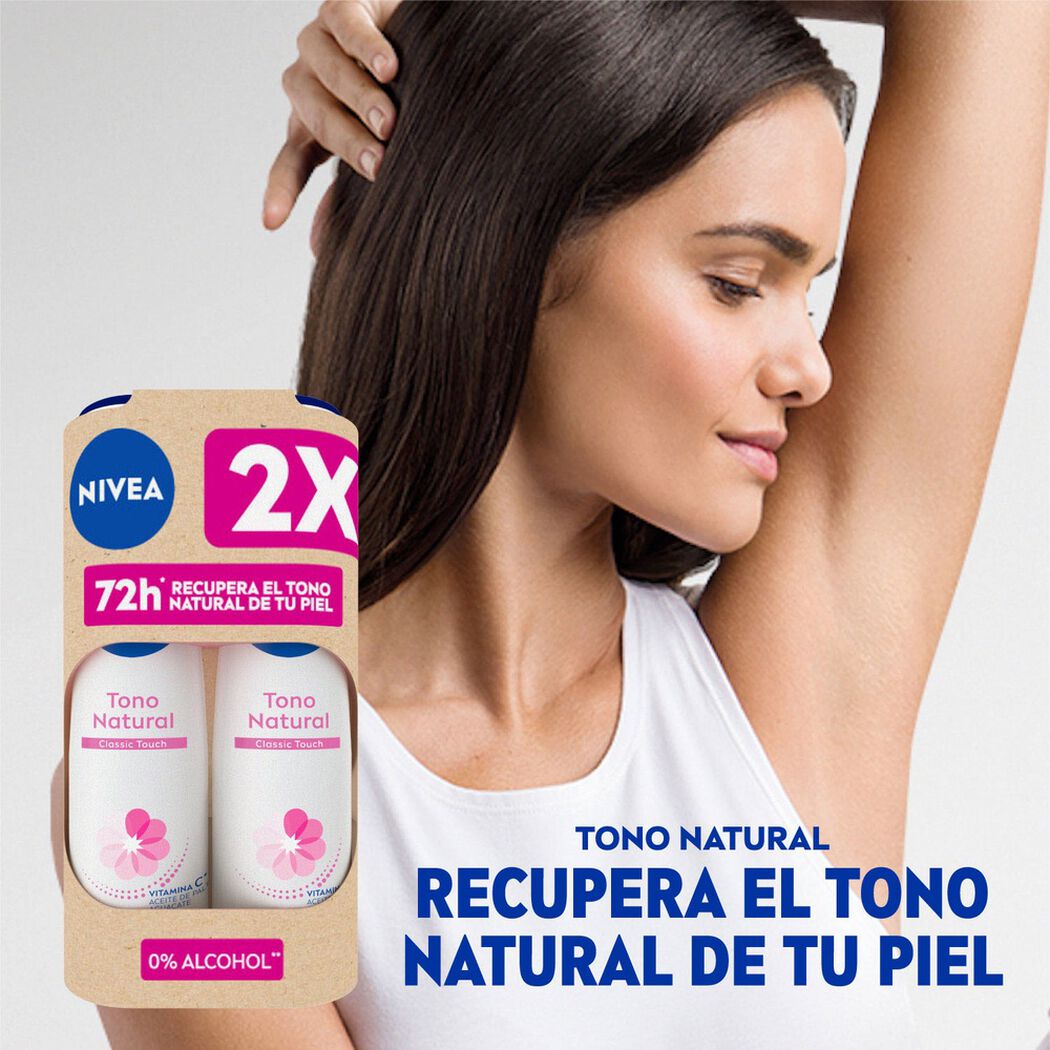 Pack Desodorante en Spray Aclarado Natural Classic Touch Nivea 150 ml, , large image number 2