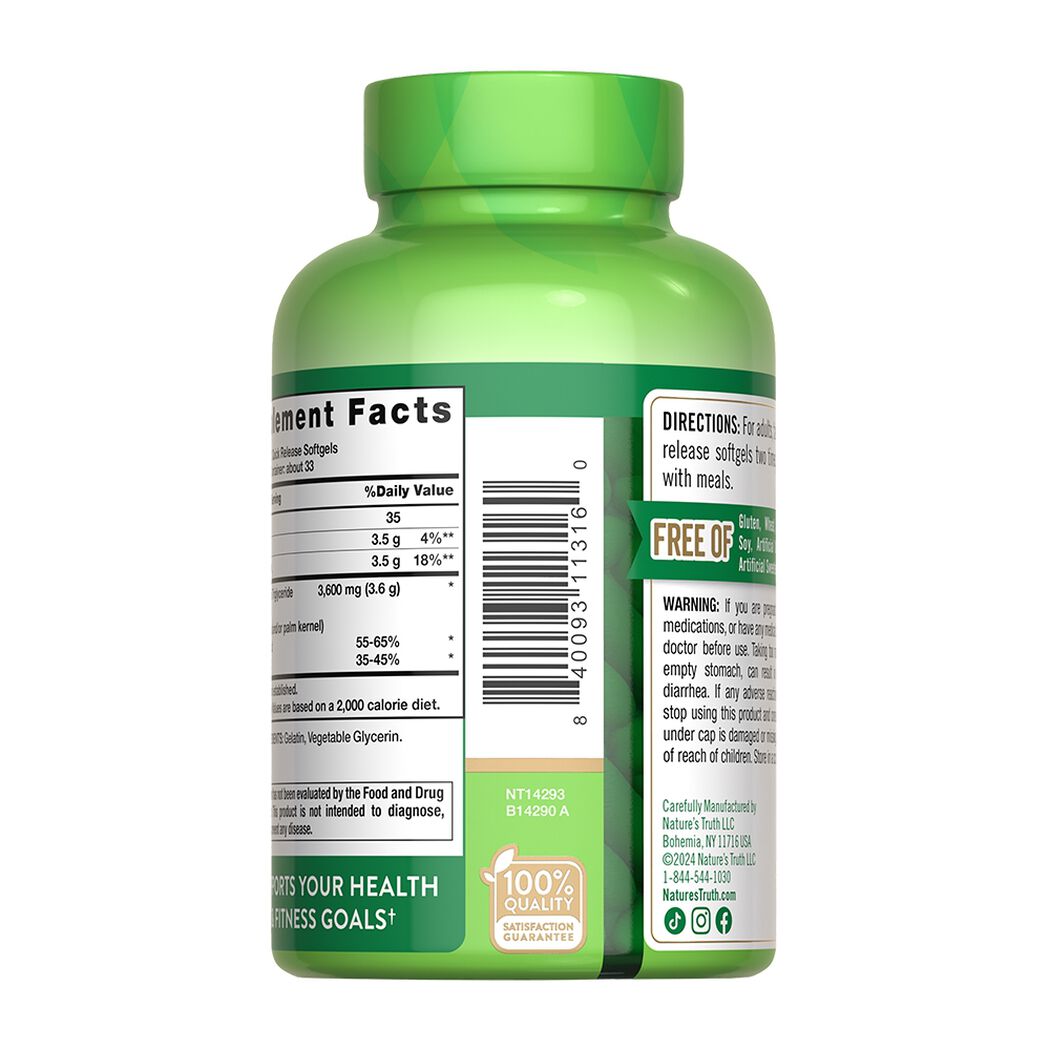 Nature&rsquo;s Truth MCT Oil 3600 mg 100 C&aacute;psulas, , large image number 4