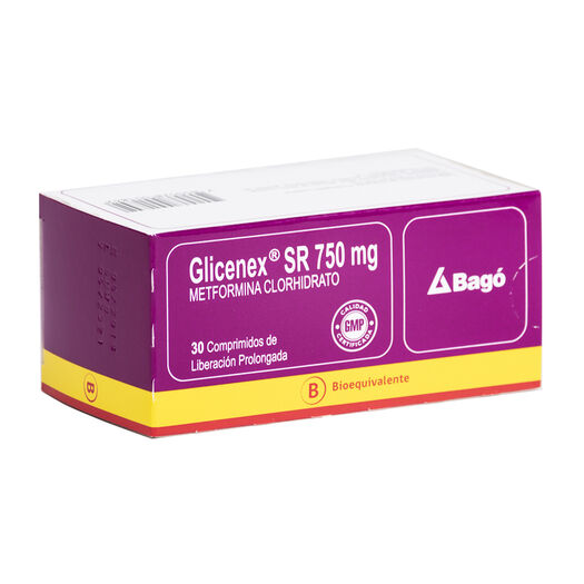 Glicenex SR 750 mg x 30 Comprimidos de Liberación Prolongada, , large image number 0