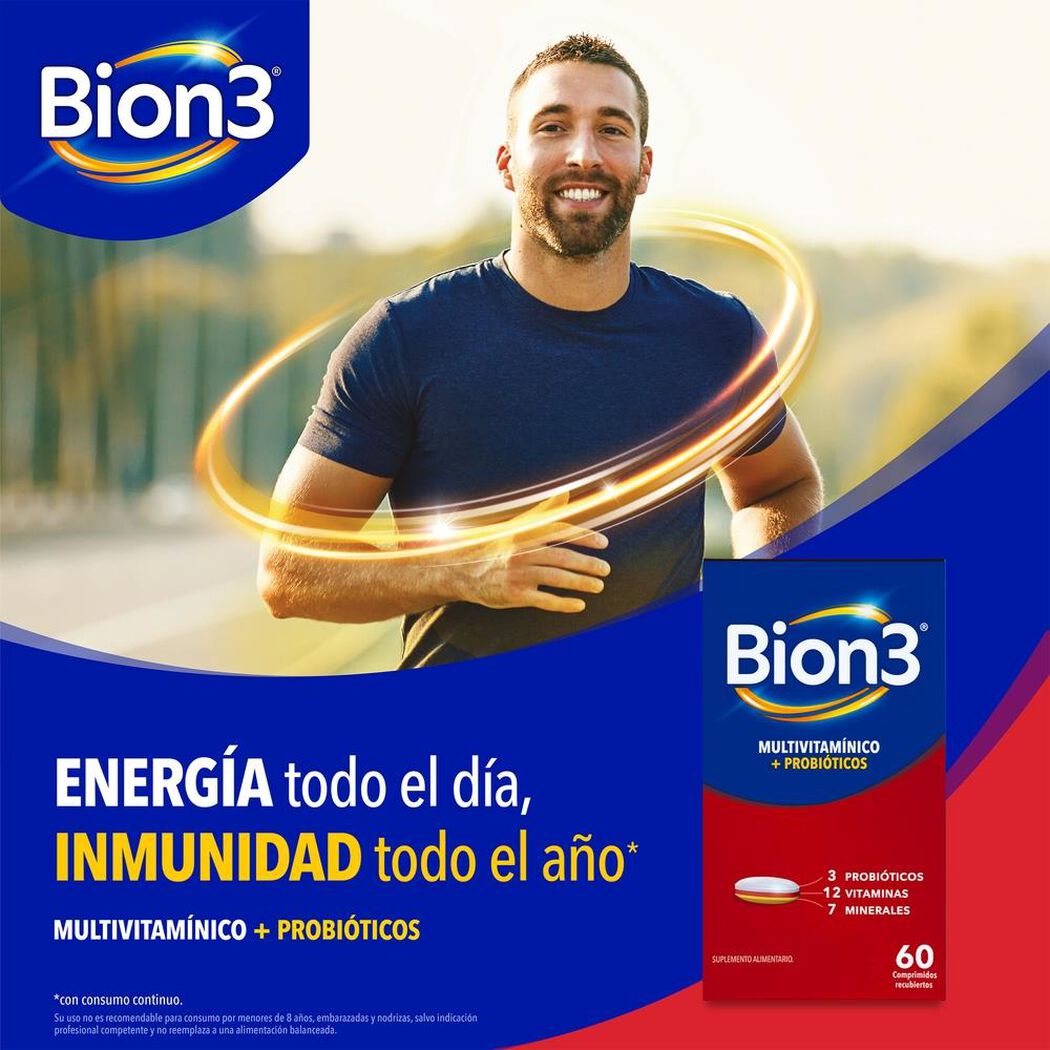 Multivitamínico Bion 3 60 Comprimidos Recubiertos, , large image number 1