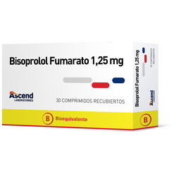Bisoprolol 1,25mg Caja 30 Comp. Recubiertos ASCEND