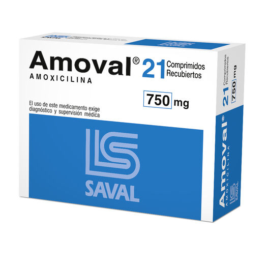 Amoval 750 mg x 21 Comprimidos Recubiertos, , large image number 0