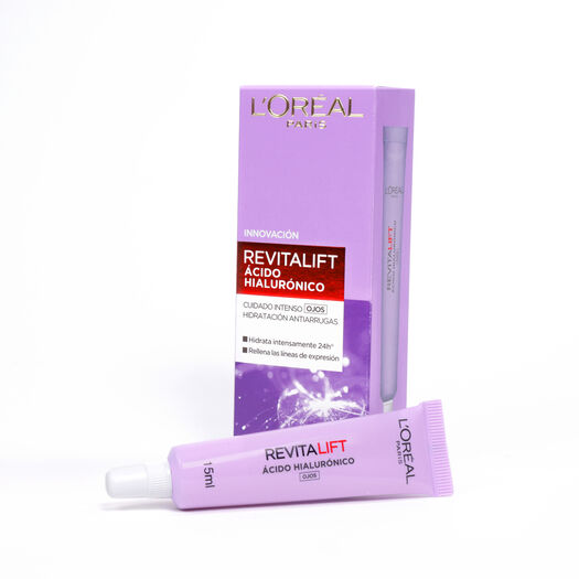 Loreal Crema Revitalift Acido Hialurónico Contorno Ojos x 15 mL, , large image number 0