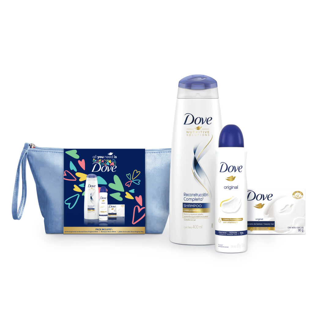 Pack Dove Original: Shampoo + Jabón + Desodorante Aerosol, , large image number 1