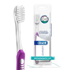 Oral B Kit Cepillo Dental Expert Orthodontic + Superfloss 50 Unidades x 1 Unidad