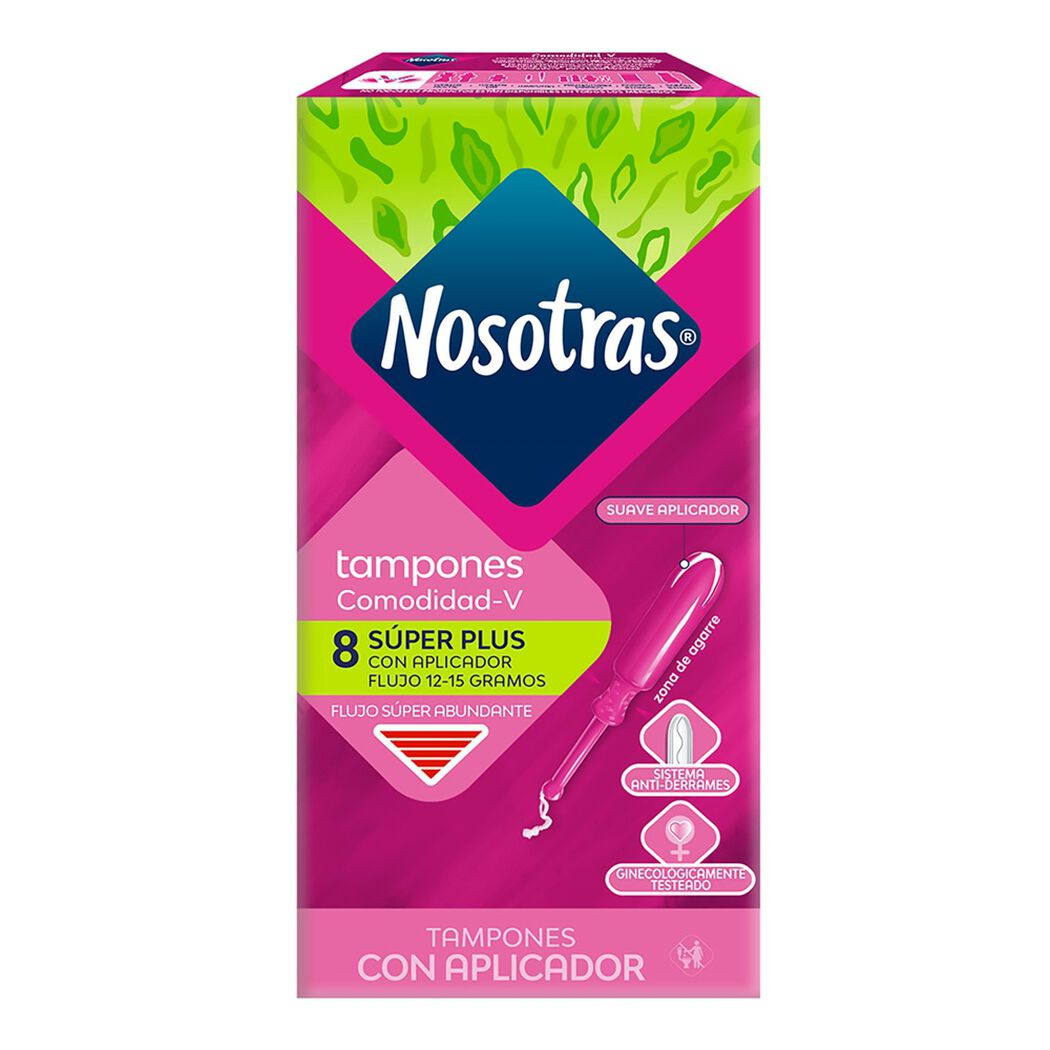 Nosotras Tampon Super Plus Con Aplicador x 8 Unidades, , large image number 1