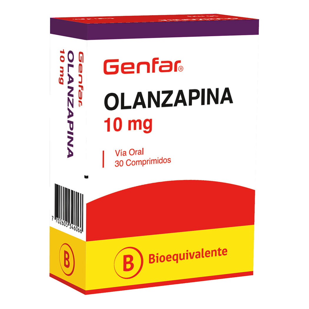 Olanzapina 10 mg x 30 Comprimidos, , large image number 0
