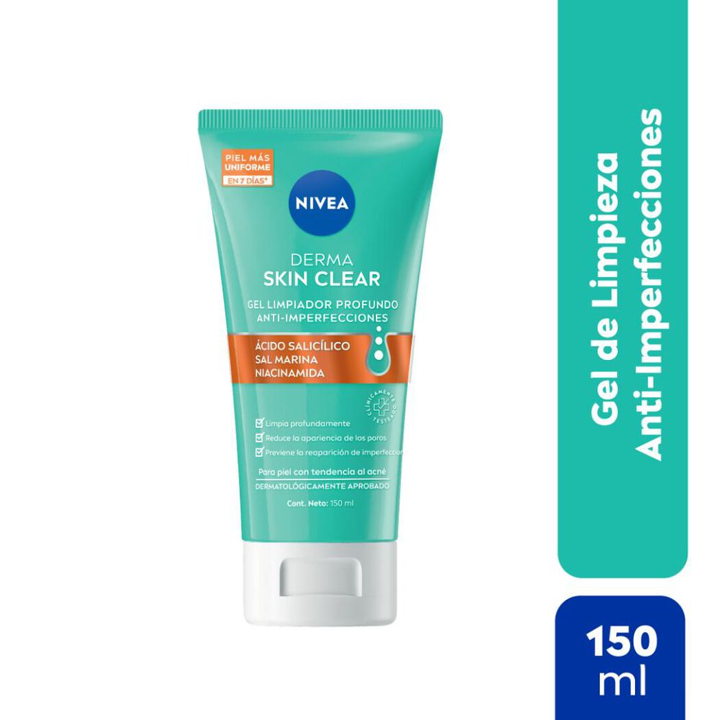 Nivea Face Care Skinclear Gel Limpieza 150 mL, , large image number 0