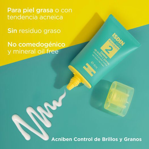 Isdin Gel Crema Acniben® Control De Brillos Y Granos x 40 mL, , large image number 2