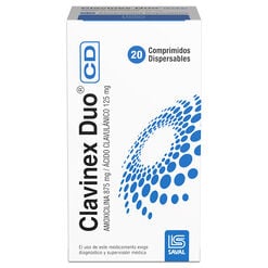 Clavinex Duo CD 875 mg/125 mg x 20 Comprimidos Dispersables