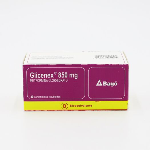 Glicenex 850 mg x 30 Comprimidos Recubiertos, , large image number 0