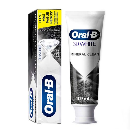 Pasta De Dientes Oral-B Blanqueadora 3d White Mineral Clean 107 Ml / 140 G, , large image number 0