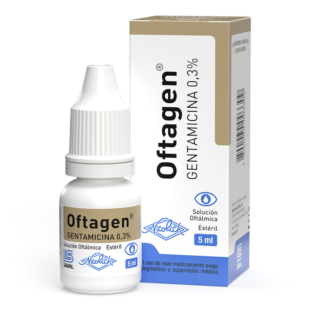 Oftagen 0,3 % x 5 mL Solución Oftálmica, , large image number 0