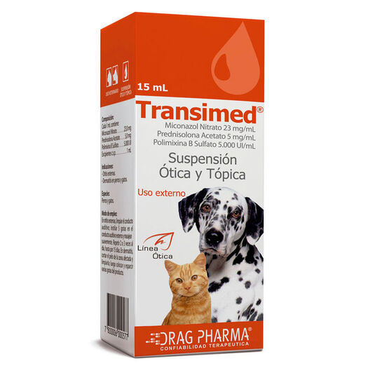 Vet. Transimed x 15 ml Suspensión Ótica para Perros y Gatos, , large image number 0