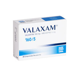 Valaxam 160 mg/5 mg x 30 Comprimidos Recubiertos