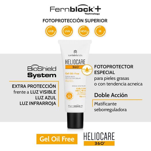 Heliocare 360 Oil Free FPS 50 + x 50 mL Gel Topico, , large image number 2