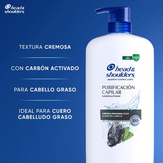Shampoo Head & Shoulders Purificación Capilar 1000 ml, , large image number 4