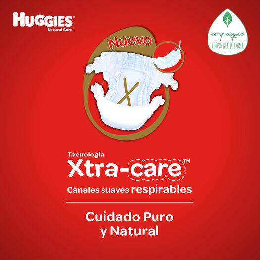 Pañales Huggies Natural Care M 80 un, , large image number 2