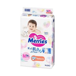 Pañales Merries Velcro Super Jumbo M 56 un