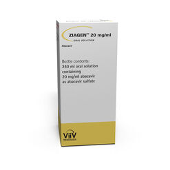 Ziagen 20 mg/mL Soluci&oacute;n Oral Frasco 240 mL