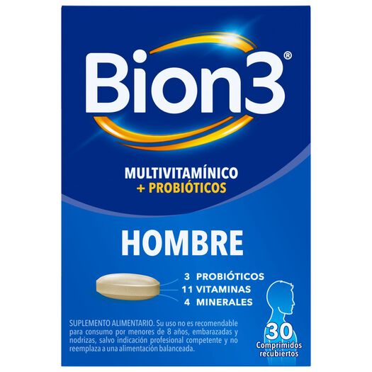 Bion 3 Hombre 30 Comprimidos Recubiertos, , large image number 0