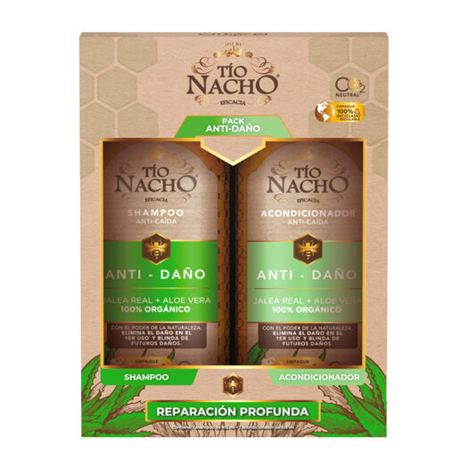 Pack Tío Nacho Aloe Vera 1 Shampoo + 1 Acondicionador C/U 415 Ml, , large image number 1