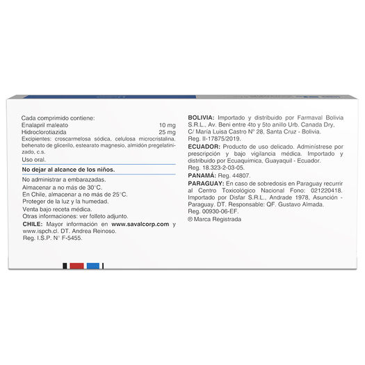 Enalten-D 10 mg/25 mg x 30 Comprimidos, , large image number 1