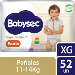 Pa&ntilde;ales Babysec Pants Super Premium XG 52 un