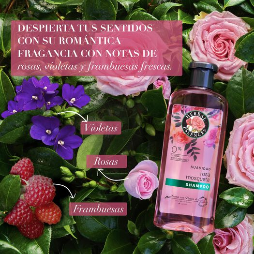 Herbal Essences Shampoo Lisse Rose Hips x 400 mL, , large image number 3