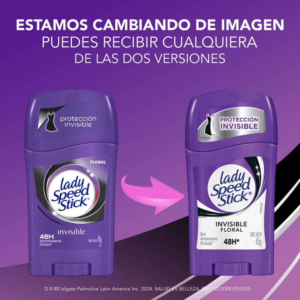 Desodorante en Barra Lady Speed Stick Invisible Floral 45g, , large image number 3