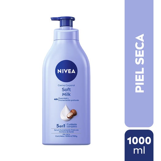 CREMA CORPORAL NIVEA SOFT MILK PIEL SECA 1000ML, , large image number 0