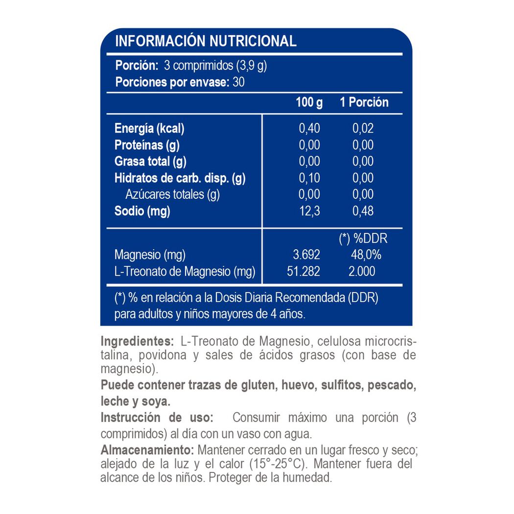 L-Treonato de Magnesio 144 mg x 90 comprimidos, , large image number 1