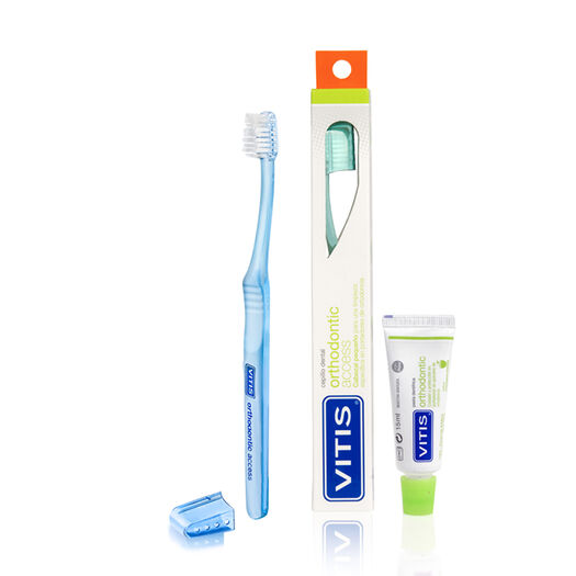 Cepillo de Dientes Vitis Orthodontic Access + Pasta Dental 20 g, , large image number 0