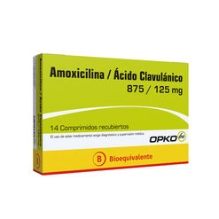 Amoxicilina+ Acido Clavulánico 875 / 125 mg 14 Comprimidos