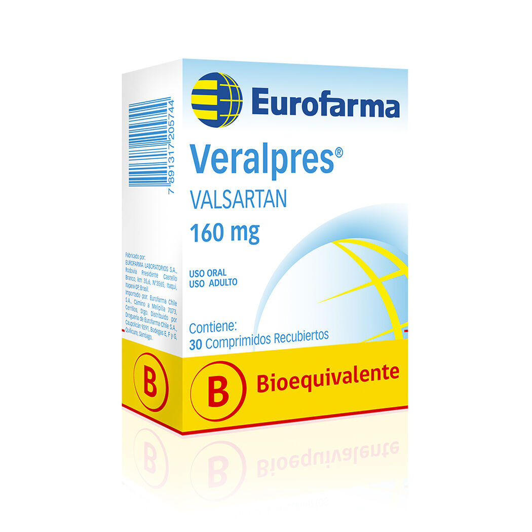 Veralpres 160 mg x 30 Comprimidos Recubiertos, , large image number 0