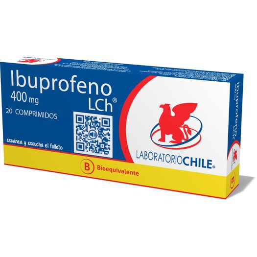 Ibuprofeno 400 mg x 20 Comprimidos CHILE, , large image number 0
