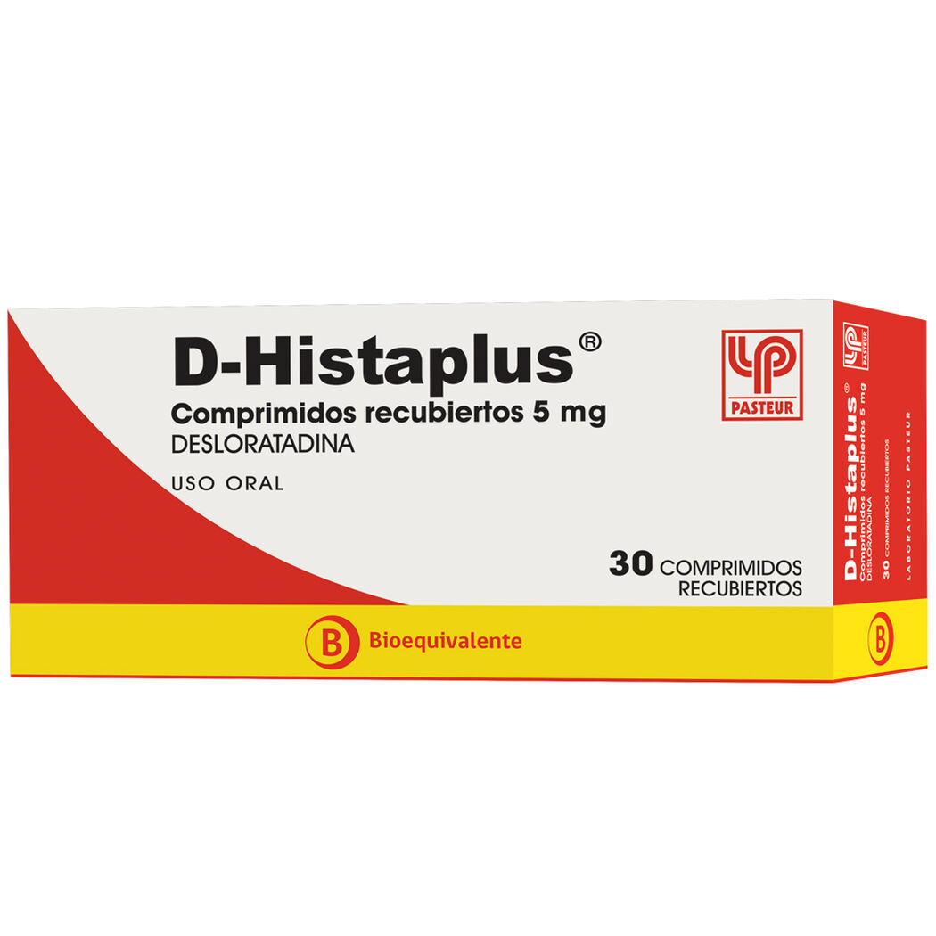 D-Histaplus 5 mg x 30 Comprimidos Recubiertos, , large image number 0