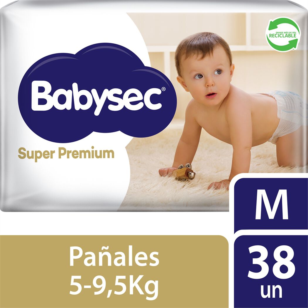 Pa&ntilde;ales Babysec Super Premium M 38 un, , large image number 0