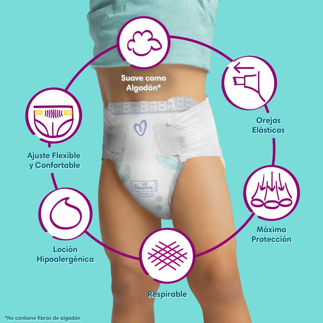 Pañales Pampers Premium Care Hipoalergénico XXXG 52 un, , large image number 1
