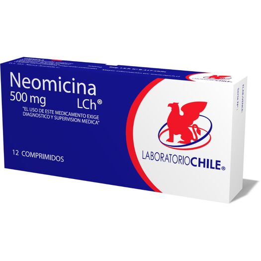 Neomicina 500 mg x 12 Comprimidos CHILE, , large image number 0