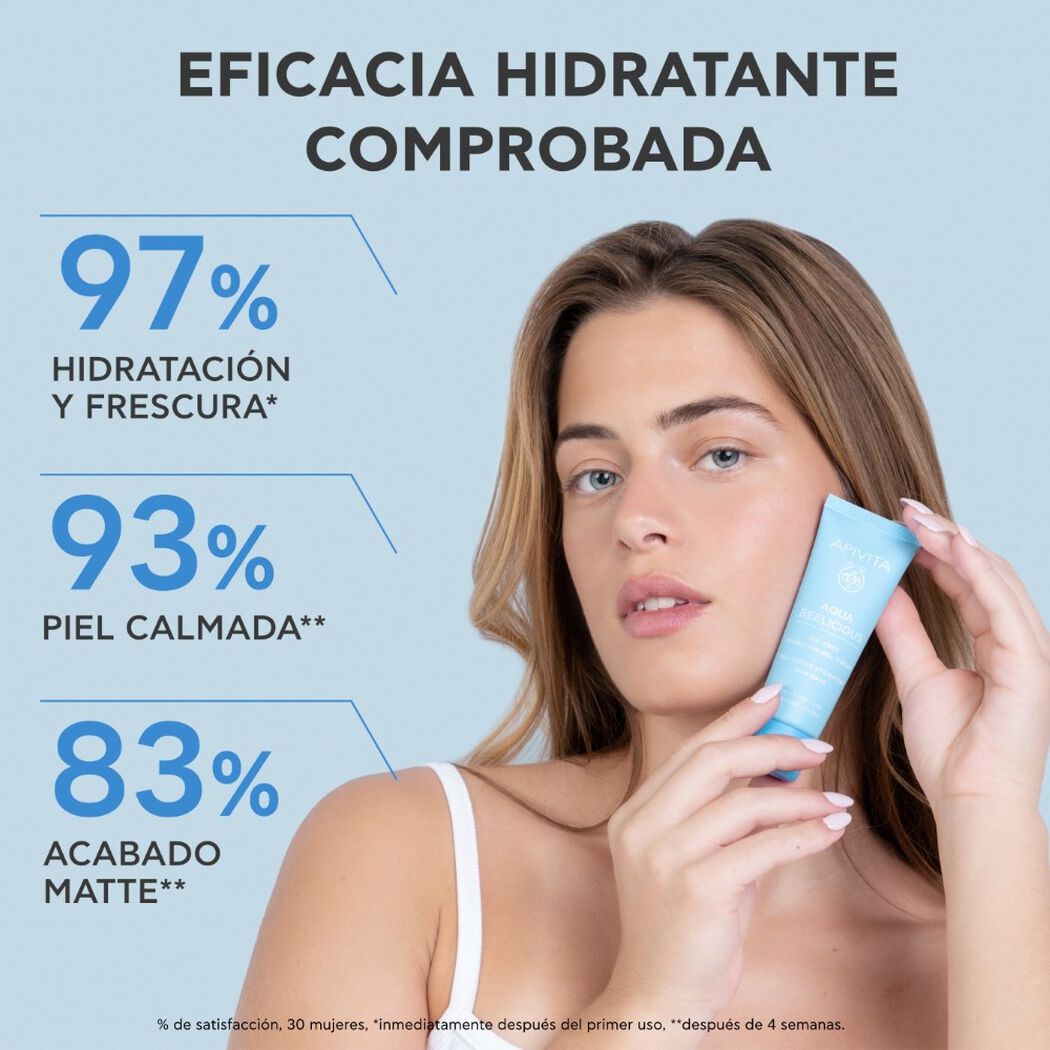 Crema Oil-free HidratanteTextura Ligera Aqua Beelicious 40ml Apivita, , large image number 2