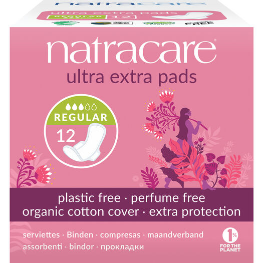 Toalla Higiénica Natracare Ultra Extra Pads Regular 12 un, , large image number 0