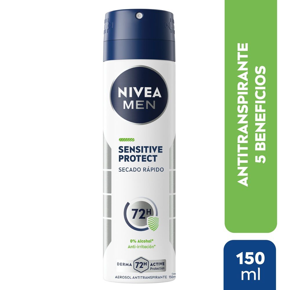 Desodorante en Spray Derma Control Sensitive Nivea Men 150 ml